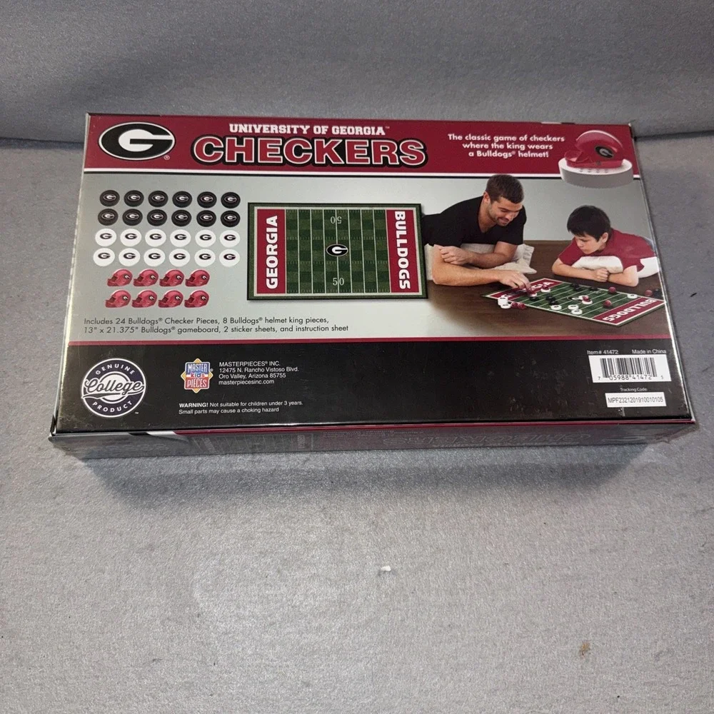 University‎ oif Georgia UGA Bulldogs Checkers Set